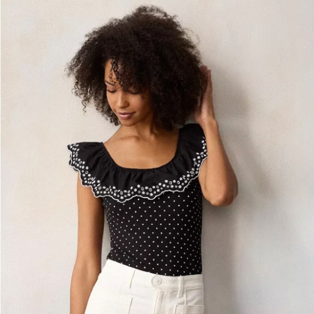 NEW LC Lauren Conrad Ruffled‎ Bodysuit. XXL